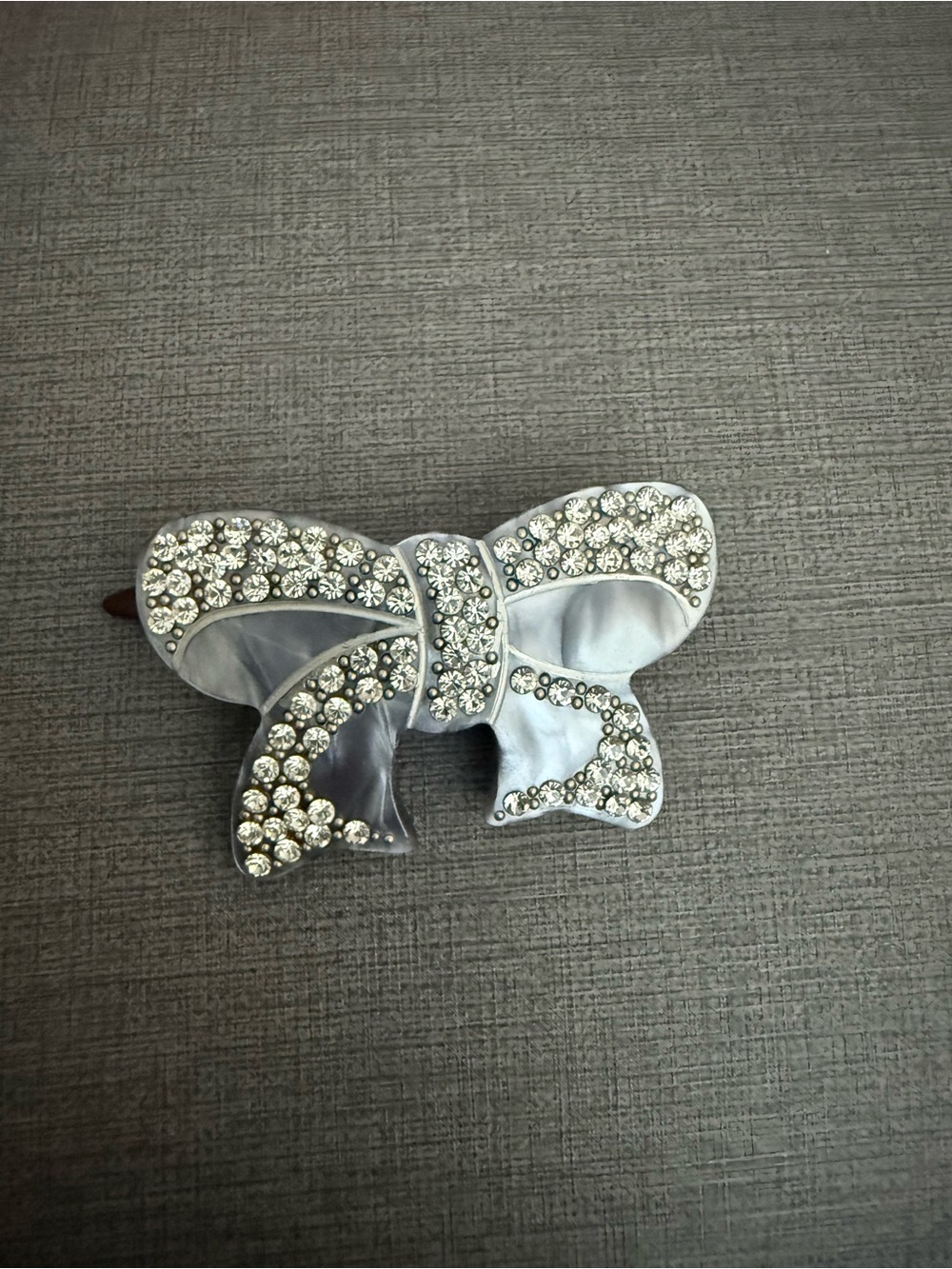 Embellished rhinestones ribbon hair pin